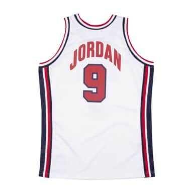 Men's Mitchell & Ness Magic Johnson White USA Basketball Authentic 1992  Jersey